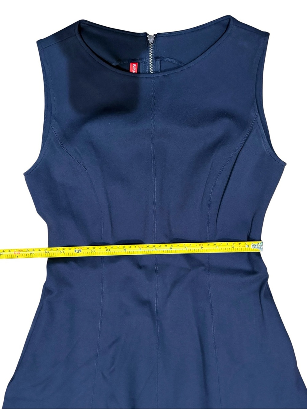 Spanx Sz S Dress Classic Navy Blue Fit & Flare Sleeveless A-Line Preppy Casual. - Picture 8 of 9